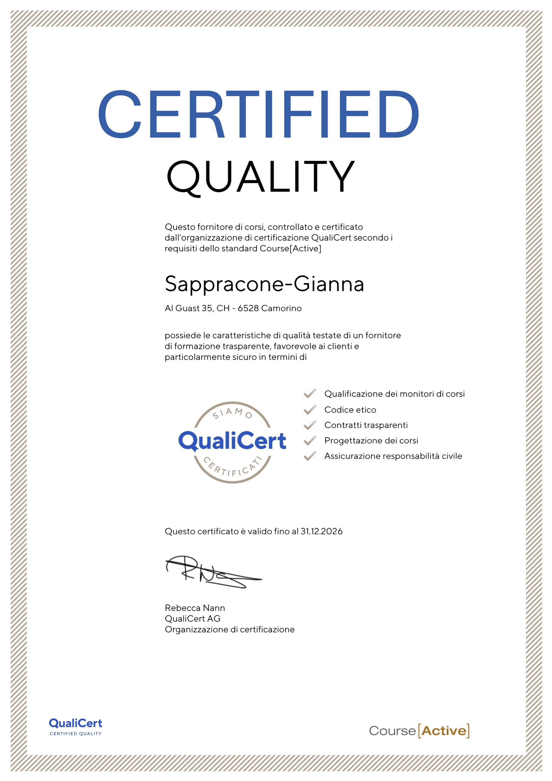 Certificazione QualiCert